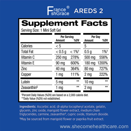 Eye Vitamin Mineral Softgels, Contains Lutein Vitamin C